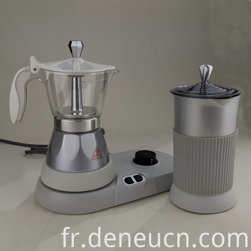 Nouveau design coloré cafetière expresso et lait cappuccinoSet Coffee Machine 4cups & 8cups